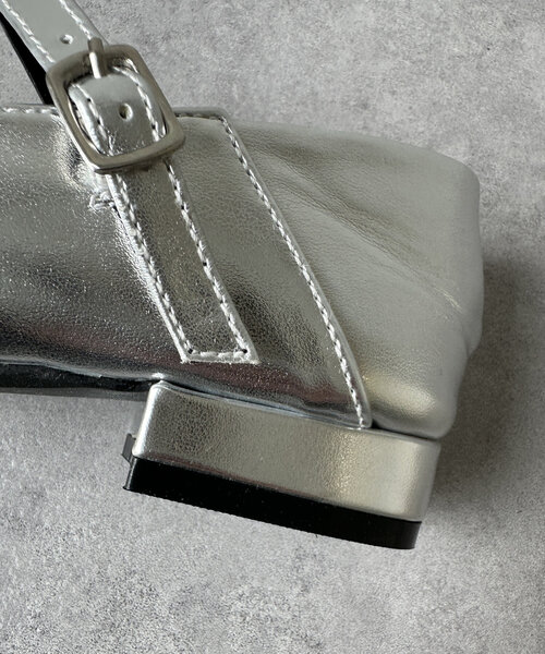 Chez toi（シェトワ）の「メリージューンフラットシューズ（パンプス・レディース・シルバー/ブラック・SMALL/MEDIUM/LARGE）」の17枚目の写真