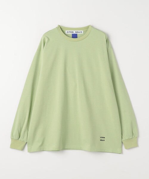 CITEN(シテン)の「<CITEN>ピンボーダーロンT(Tシャツ/カットソー・メンズ・ライム/ブラック/ライトグレー・M/L)」の16枚目の写真