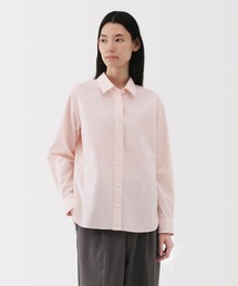 婦人　洗いざらし　ブロードレギュラーカラー長袖シャツ