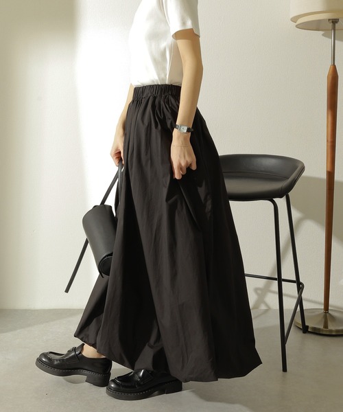 balloon volume long skirt /ギャザー ボリューム バルーン