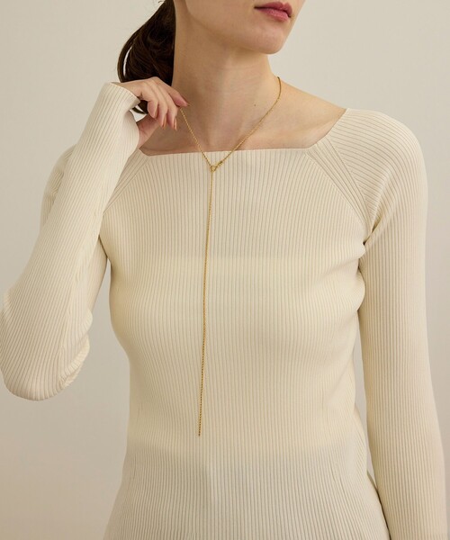 ROPE'（ロペ）の「ロープチェーンラリエット（ネックレス・レディース・ゴールド/シルバー・FREE）」の2枚目の写真