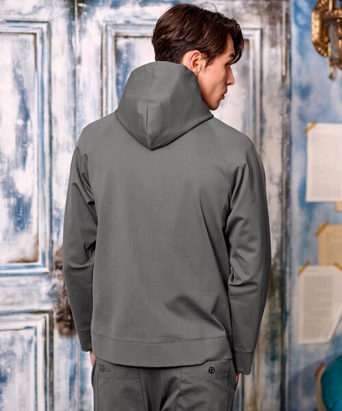 DRESSTERIOR(ドレステリア)の「【セットアップ可】ドライタッチ ハイカウントジップパーカ(パーカー・メンズ・ブラック/カーキ/ダークグレー・90/91/92/94)」の16枚目の写真