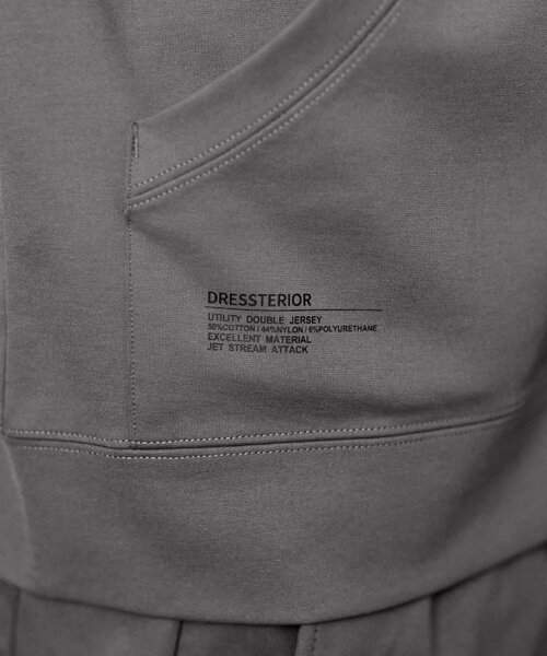 DRESSTERIOR(ドレステリア)の「【セットアップ可】ドライタッチ ハイカウントジップパーカ(パーカー・メンズ・ブラック/カーキ/ダークグレー・90/91/92/94)」の14枚目の写真