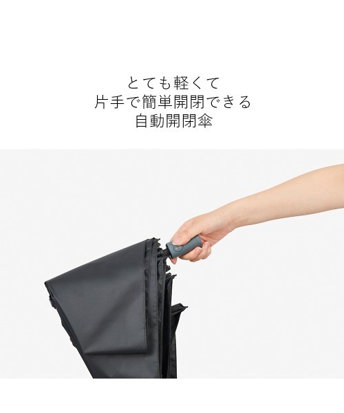 Waterfront（ウォーターフロント）の「カルオート 折 60cm 自動開閉傘 雨傘（折りたたみ傘・メンズ・ブラック/ホワイト/グレー/ブルー/グリーン/ダークネイビー/ベージュ・FREE）」の8枚目の写真