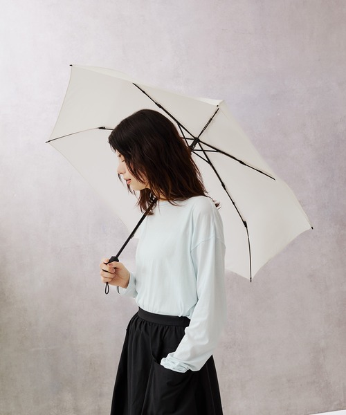 Waterfront（ウォーターフロント）の「カルオート 折 60cm 自動開閉傘 雨傘（折りたたみ傘・メンズ・ブラック/ホワイト/グレー/ブルー/グリーン/ダークネイビー/ベージュ・FREE）」の17枚目の写真