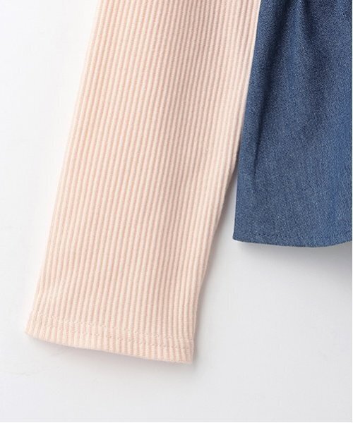 petit main LIEN（プティマインリアン）の「【リンク】花ビスチェ長Tセット（Tシャツ/カットソー・レディース・ブルー/アイボリー・F）」の8枚目の写真