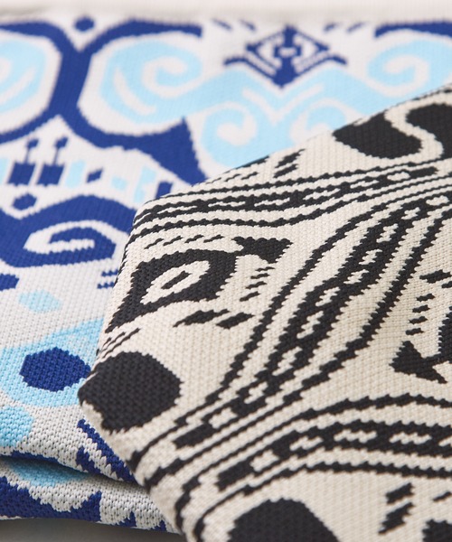 CUBE SUGAR（キューブシュガー）の「ナイロンジャガード柄巾着ミニトートバッグ（トートバッグ・レディース・ナチュラル/ブラック/ブルー・M）」の18枚目の写真