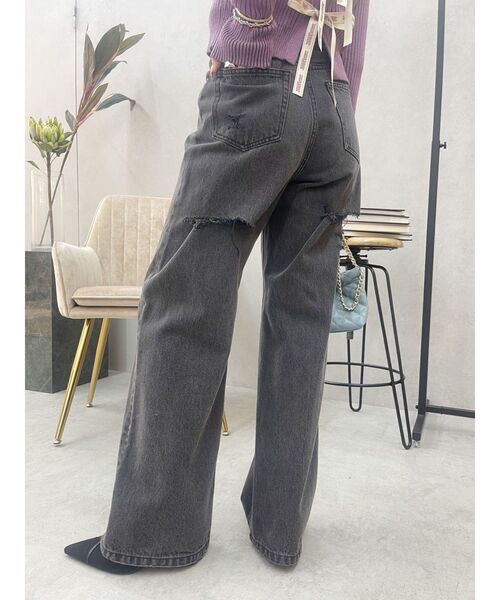 RDちゃん♥EVRIS♥バックスラッシュワイドデニム RDちゃん♥EVRIS♥バックスラッシュワイドデニム BACKスラッシュワイド