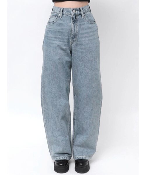 EVRIS（エヴリス）の「BACKスラッシュワイドデニムパンツ（デニムパンツ・レディース・ライトブルー/インディゴブルー/ブラック・MEDIUM/SMALL）」の15枚目の写真