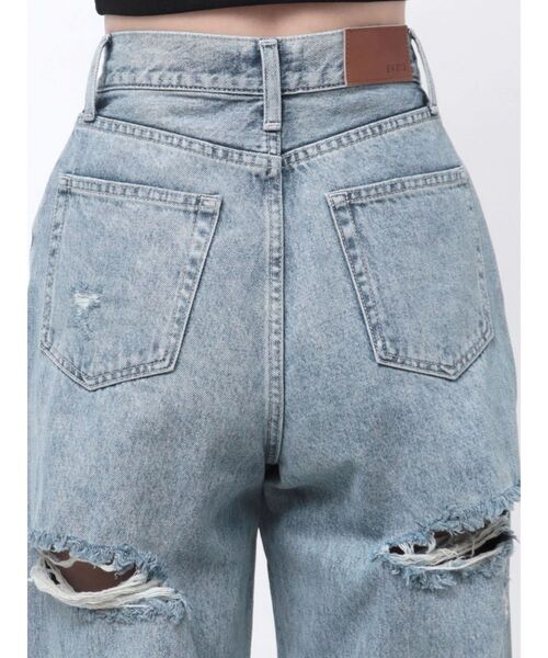 EVRIS（エヴリス）の「BACKスラッシュワイドデニムパンツ（デニムパンツ・レディース・ライトブルー/インディゴブルー/ブラック・MEDIUM/SMALL）」の12枚目の写真