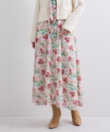 フラワーシアーサーキュラースカート≪洗濯機で洗える≫