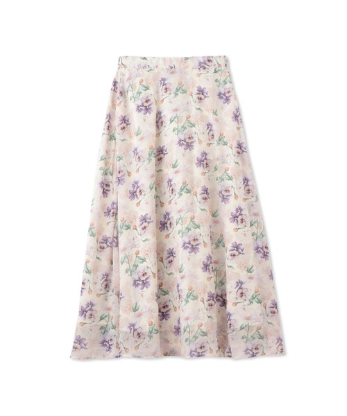 QUEENS COURT(クイーンズコート)の「フラワーシアーサーキュラースカート≪洗濯機で洗える≫(スカート・レディース・パープル/ネイビー/ピンク・M)」の21枚目の写真