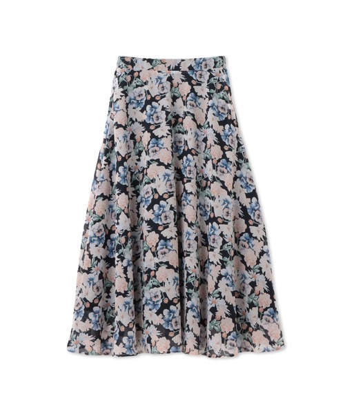 QUEENS COURT(クイーンズコート)の「フラワーシアーサーキュラースカート≪洗濯機で洗える≫(スカート・レディース・パープル/ネイビー/ピンク・M)」の22枚目の写真