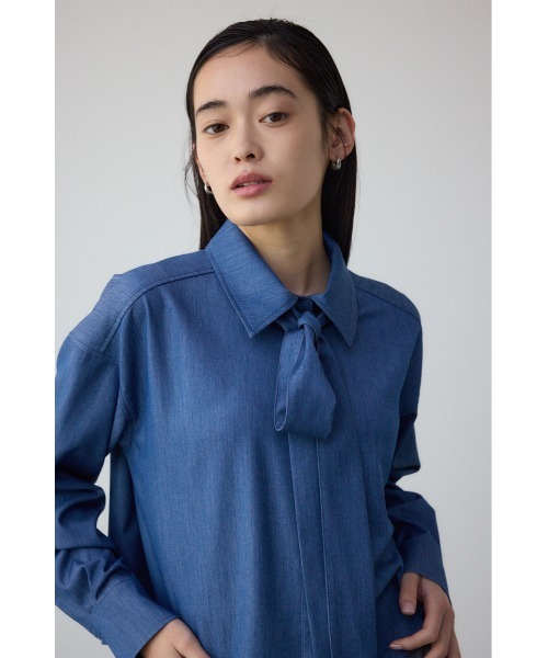 AZUL by moussy（アズールバイマウジー）の「ボウタイショートシャツ（シャツ/ブラウス・レディース・ブルー/アイボリー/ミント・FREE）」の22枚目の写真