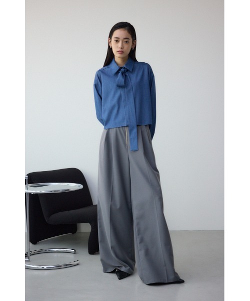 AZUL by moussy（アズールバイマウジー）の「ボウタイショートシャツ（シャツ/ブラウス・レディース・ブルー/アイボリー/ミント・FREE）」の20枚目の写真