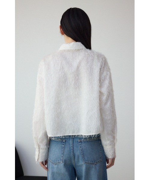 AZUL by moussy（アズールバイマウジー）の「ボウタイショートシャツ（シャツ/ブラウス・レディース・ブルー/アイボリー/ミント・FREE）」の7枚目の写真