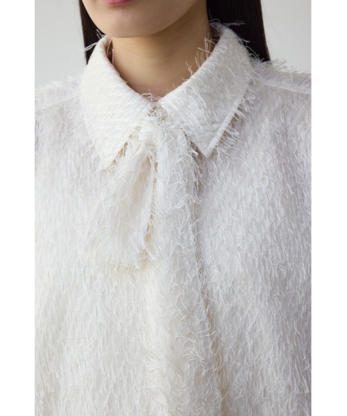 AZUL by moussy（アズールバイマウジー）の「ボウタイショートシャツ（シャツ/ブラウス・レディース・ブルー/アイボリー/ミント・FREE）」の6枚目の写真