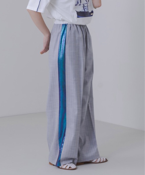 【新品‼️】EimeeLaw バックストライプ サイドラインデニムパンツ ブルー バックストライプ サイドラインデニムパンツ Eimee Law│Eimee