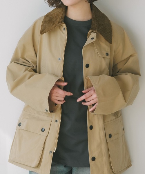 Barbour（バブアー）の「Barbour/バブア― PEACHED BEDALE CASUAL ピーチスキン ブルゾン（ブルゾン・メンズ・ブラック/グリーン/ライトベージュ・36/38/40）」の3枚目の写真