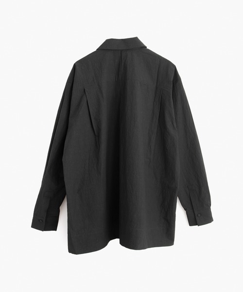 COSMIC WONDER(コズミックワンダー)の「Cotton linen typewriter front-fly shirt(シャツ/ブラウス・メンズ・ライトグレー/ブラック・4/3)」の5枚目の写真