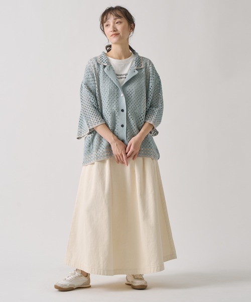 ケレン LAFAY LKL25SBL2213 クロシェ編み ポロカーディガン KELEN Kelen ケレン LAFAY LKL25SBL2213 クロシェ編み ポロ