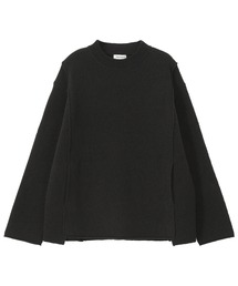 【美品】plantation ロングニット半袖 M ハイツイストコットンオータムガーデン刺繍ロングニット