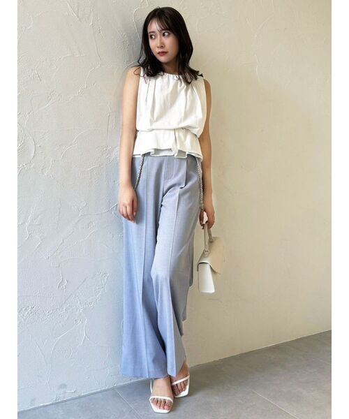 dazzlin（ダズリン）の「ハイウエストチェーンサス付パンツ（その他パンツ・レディース・グレー/ネイビー・SMALL/MEDIUM）」の12枚目の写真