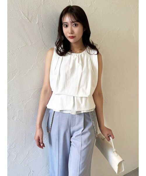 dazzlin（ダズリン）の「ハイウエストチェーンサス付パンツ（その他パンツ・レディース・グレー/ネイビー・SMALL/MEDIUM）」の16枚目の写真