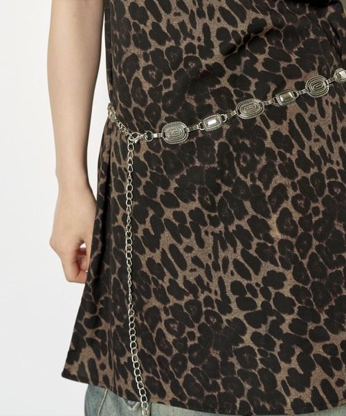 FOLLOWIN（フォロウィン）の「[2025SS］y2kビンテージアンティークシルバーチェーンレイヤードベルト（ベルト・レディース・シルバー・ONESIZE）」の2枚目の写真