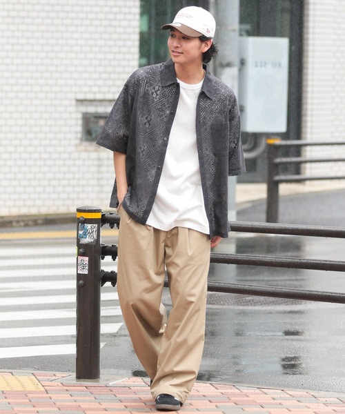 RAGEBLUE（レイジブルー）の「レースデザインシャツ/シアーシャツ（シャツ/ブラウス・メンズ・ホワイト/ブラウン/グリーン/ブラック・SMALL/MEDIUM/LARGE）」の19枚目の写真