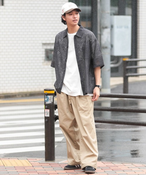 RAGEBLUE（レイジブルー）の「レースデザインシャツ/シアーシャツ（シャツ/ブラウス・メンズ・ホワイト/ブラウン/グリーン/ブラック・SMALL/MEDIUM/LARGE）」の20枚目の写真