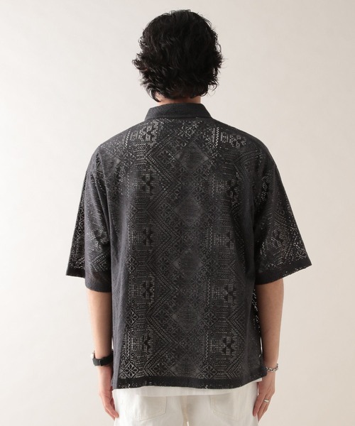 黒猫　JOURNAL STANDARD レイジブルー　シャツ RAGEBLUE（レイジブルー）の「刺繍ライン/キューバシャツ