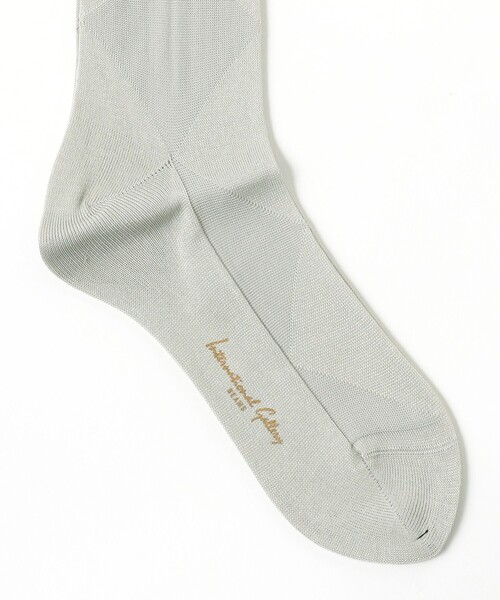 International Gallery BEAMS（インターナショナルギャラリービームス）の「シャドー アーガイル ロングホーズ ソックス（ソックス/靴下・メンズ・ブラウン/ブラック系その他3・ONE SIZE）」の4枚目の写真