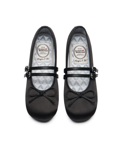 ROCKFISH WEATHERWEAR（ロックフィッシュウェザーウェア）の「SQUARE TOE TWO STRAP MARYJANE(SATIN)（バレエシューズ・レディース・ブルー/ピンク/ブラック・23.0cm/23.5cm/24.0cm/24.5cm/25.0cm）」の12枚目の写真