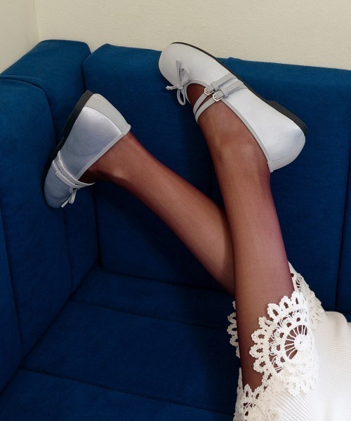 ROCKFISH WEATHERWEAR（ロックフィッシュウェザーウェア）の「SQUARE TOE TWO STRAP MARYJANE(SATIN)（バレエシューズ・レディース・ブルー/ピンク/ブラック・23.0cm/23.5cm/24.0cm/24.5cm/25.0cm）」の15枚目の写真