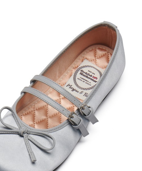 SQUARE TOE TWO STRAP MARYJANE(SATIN)（バレエシューズ）｜ROCKFISH