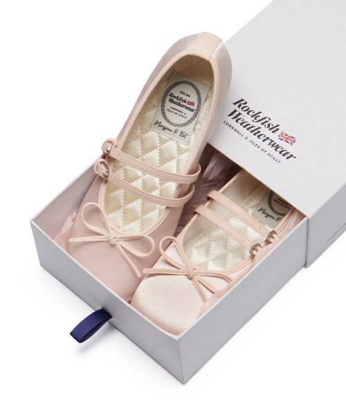 セール】SQUARE TOE TWO STRAP MARYJANE(SATIN)（バレエシューズ