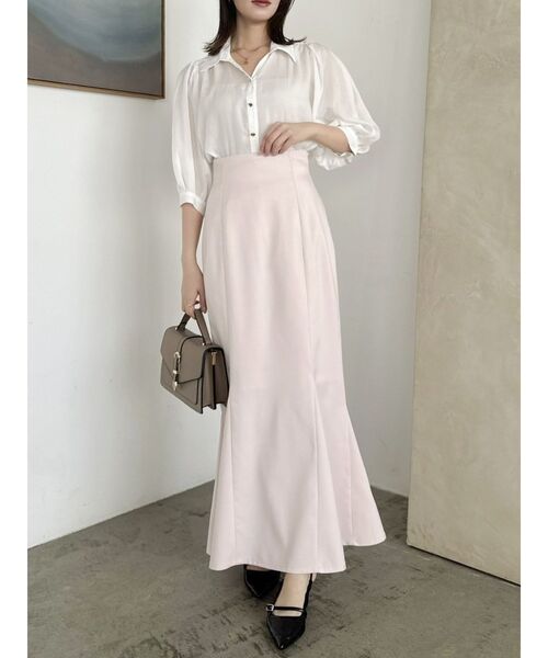 dazzlin（ダズリン）の「【藤井サチコラボ】コットンライクシアーシャツ（シャツ/ブラウス・レディース・オフホワイト/ネイビー/ピンク・FREE）」の20枚目の写真