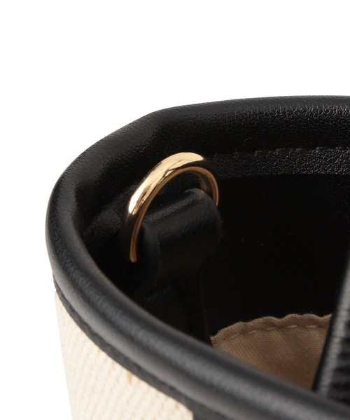 ROPE' PICNIC（ロペピクニック）の「ノットハンドルキャンバスコンビミドルトート＆ショルダーバッグ（トートバッグ・レディース・ブラック/ブラウン・FREE）」の10枚目の写真