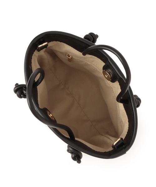 ROPE' PICNIC（ロペピクニック）の「ノットハンドルキャンバスコンビミドルトート＆ショルダーバッグ（トートバッグ・レディース・ブラック/ブラウン・FREE）」の8枚目の写真