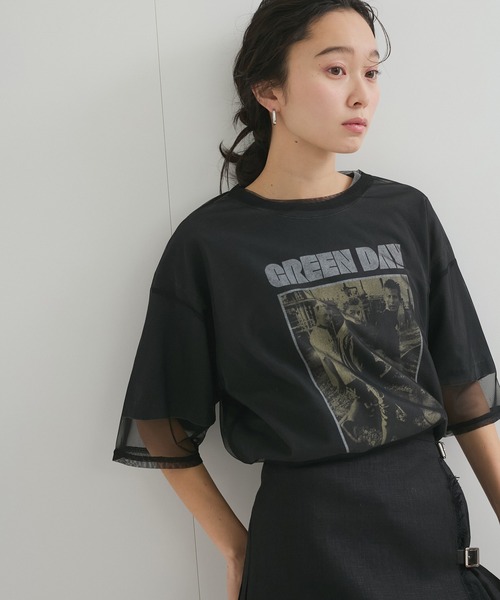 STAR&STRIPE（スターアンドストライプ）の「【STAR＆STRIPE(スター&ストライプ)】SHEER TEE（Tシャツ/カットソー・レディース・ベージュ/ブラック/ホワイト・FREE）」の3枚目の写真