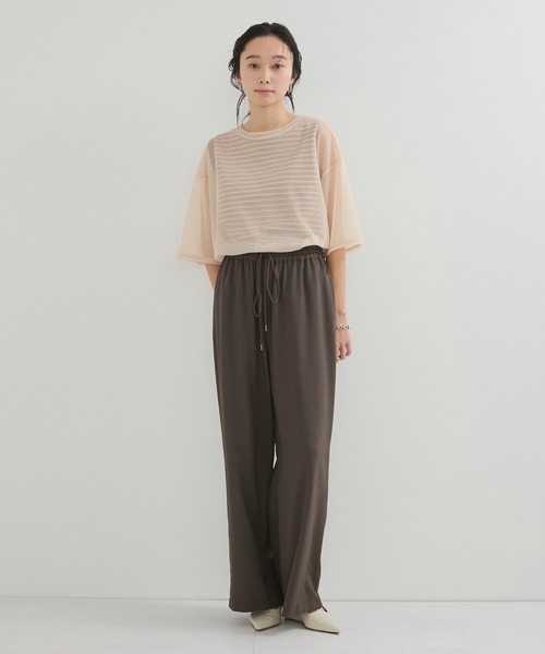 STAR&STRIPE（スターアンドストライプ）の「【STAR＆STRIPE(スター&ストライプ)】SHEER TEE（Tシャツ/カットソー・レディース・ベージュ/ブラック/ホワイト・FREE）」の17枚目の写真