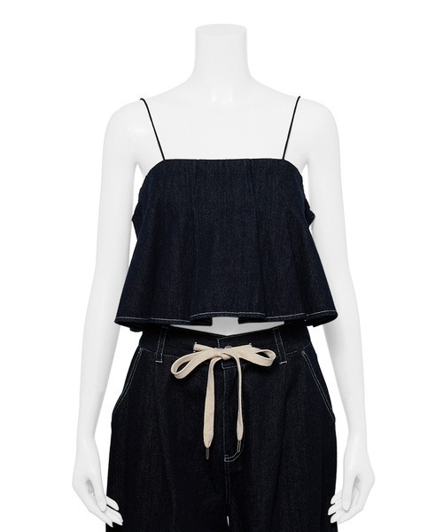 emmi(エミ)の「タックビスチェ(シャツ/ブラウス・レディース・アイボリー/ブラック/インディゴブルー・FREE)」の3枚目の写真