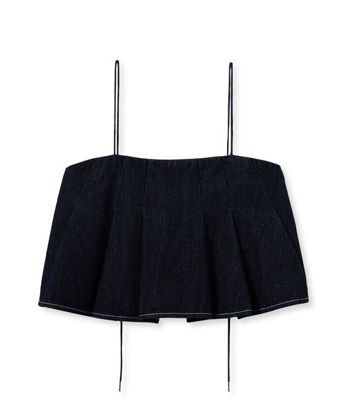 emmi(エミ)の「タックビスチェ(シャツ/ブラウス・レディース・アイボリー/ブラック/インディゴブルー・FREE)」の18枚目の写真