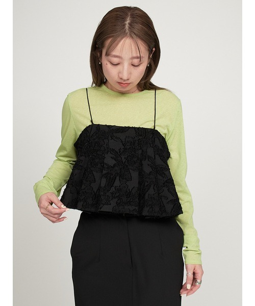 emmi(エミ)の「タックビスチェ(シャツ/ブラウス・レディース・アイボリー/ブラック/インディゴブルー・FREE)」の14枚目の写真