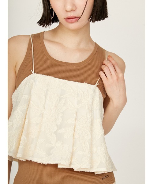 emmi(エミ)の「タックビスチェ(シャツ/ブラウス・レディース・アイボリー/ブラック/インディゴブルー・FREE)」の4枚目の写真