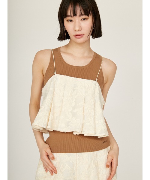 emmi(エミ)の「タックビスチェ(シャツ/ブラウス・レディース・アイボリー/ブラック/インディゴブルー・FREE)」の5枚目の写真