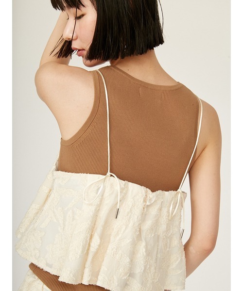 emmi(エミ)の「タックビスチェ(シャツ/ブラウス・レディース・アイボリー/ブラック/インディゴブルー・FREE)」の6枚目の写真