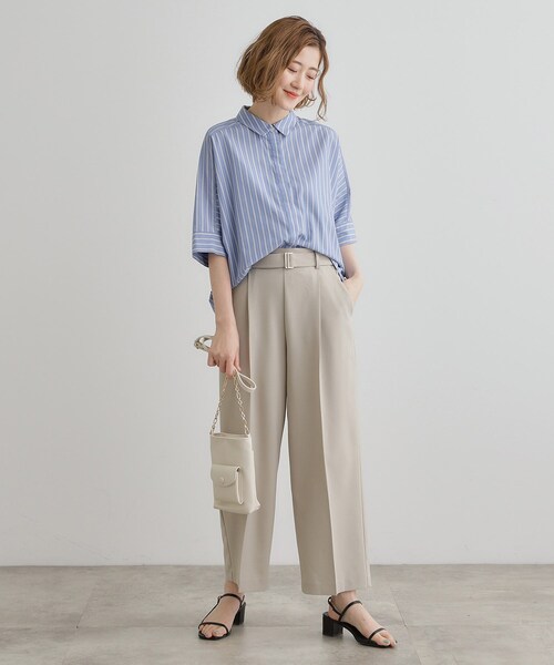 grove(グローブ)の「クルミポケットサイドチェーンミニショルダー(ショルダーバッグ・レディース・ブラック/スモーキーグリーン系/アイボリー/サックスブルー/ピンク系1・00)」の7枚目の写真