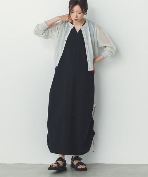 hunch(ハンチ)の「【接触冷感】 サイドギャザー ワンピース(ワンピース・レディース・ブラック/モカ/マスタード・FREE)」の21枚目の写真